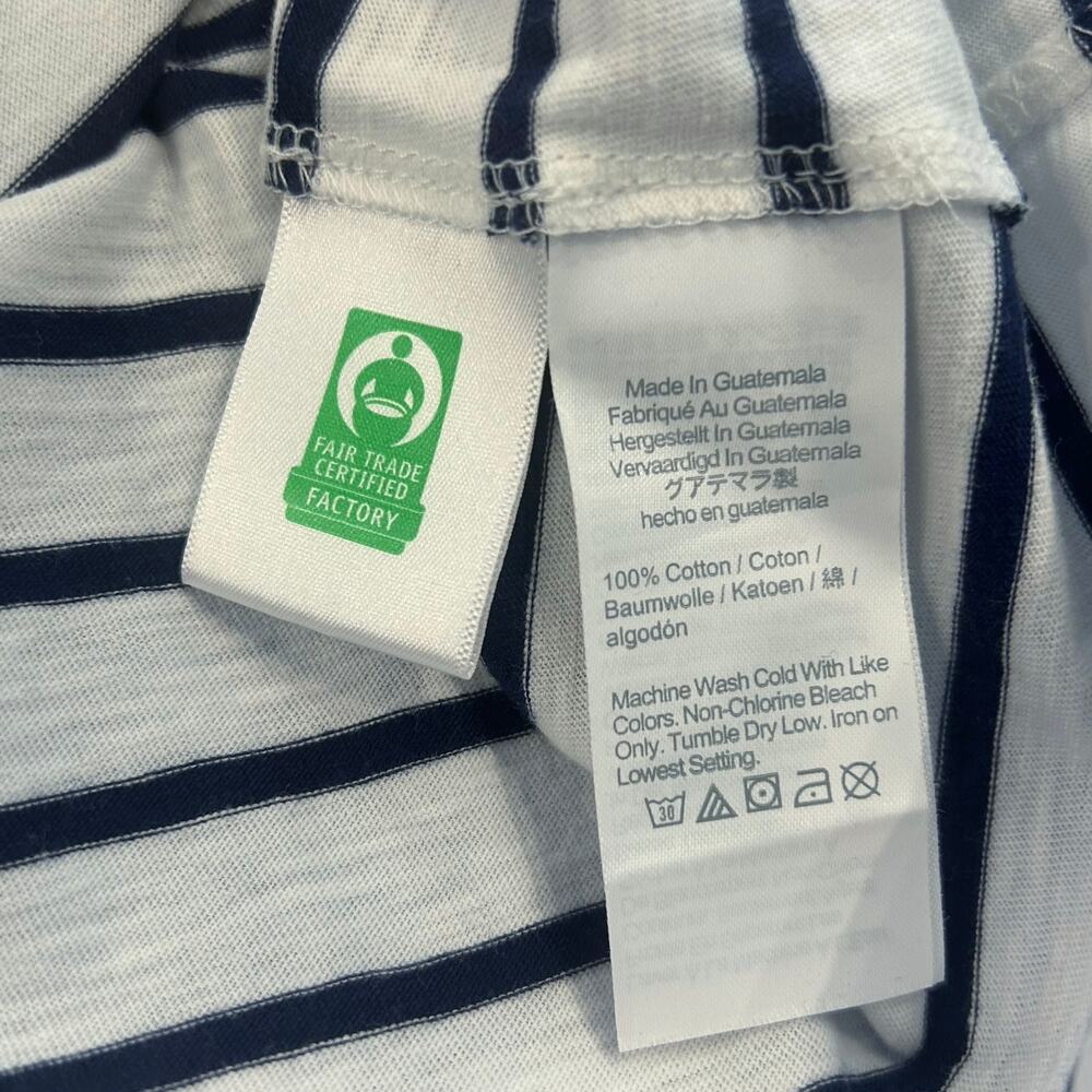 NWT J.Crew Striped Three-Quarter Sleeve Boatneck Tee Antique Navy White Size XS - Picture 7 of 7